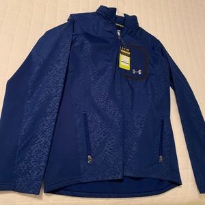Under Armor Blue fitted zipper jacket